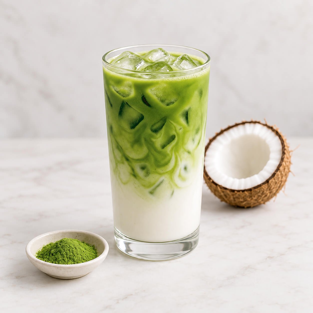 Iced Coconut Matcha Latte